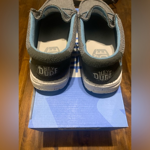🌟EUC Kids Hey Dude Wally Sz 3 (grey/blue) - Picture 4 of 10